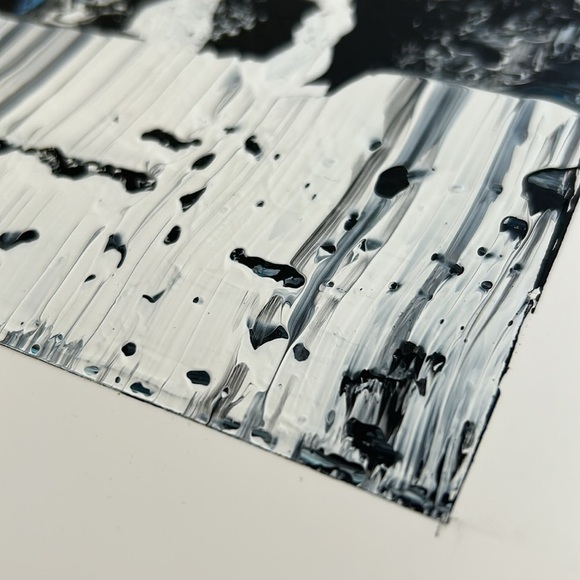 Untitled artwork 1x14 inches acrylic on yupo paper - Picture 6 of 8